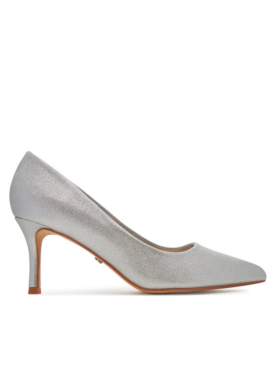 Pantofi cu toc subțire DeeZee BK-0807-1 Argintiu