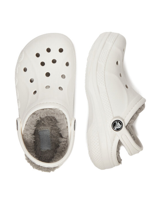 Crocs Crocs Şlapi C-BAYA LINED CLOG K 207500-11H Alb