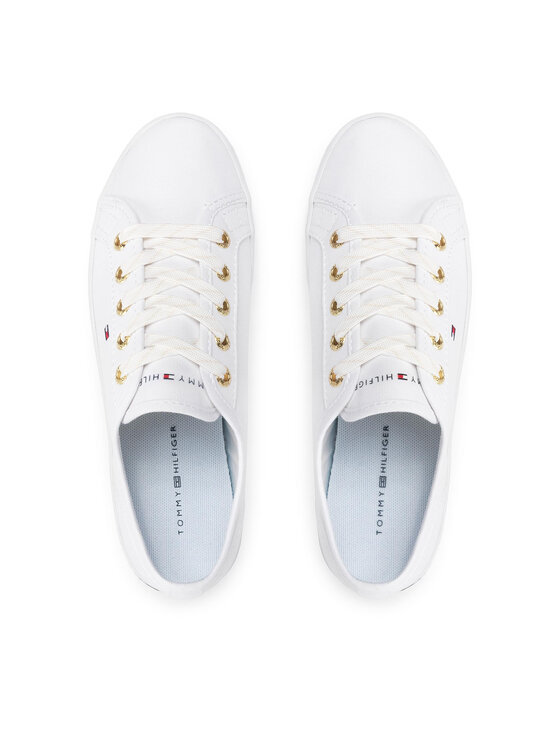 Tommy Hilfiger Tommy Hilfiger Sneakers aus Stoff Essential Nautical Sneaker FW0FW06512 Weiß