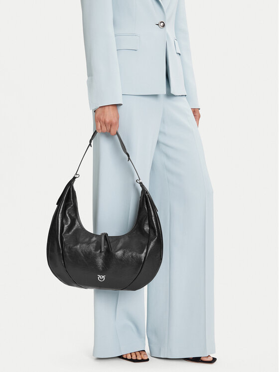 PINKO PINKO Ročna torba Slouchy Hobo Big PE 25 PLTT 104295 A29J Črna