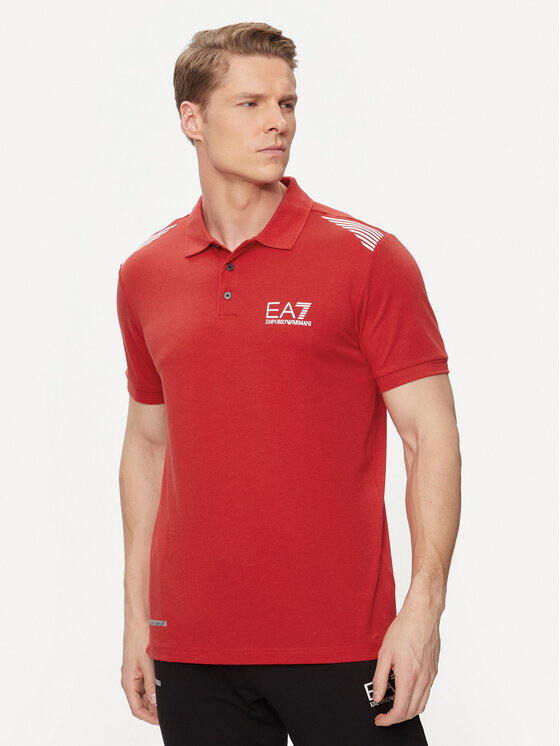 EA7 Emporio Armani Polokošeľa 3DPF51 PJULZ 1461 Červená Regular Fit