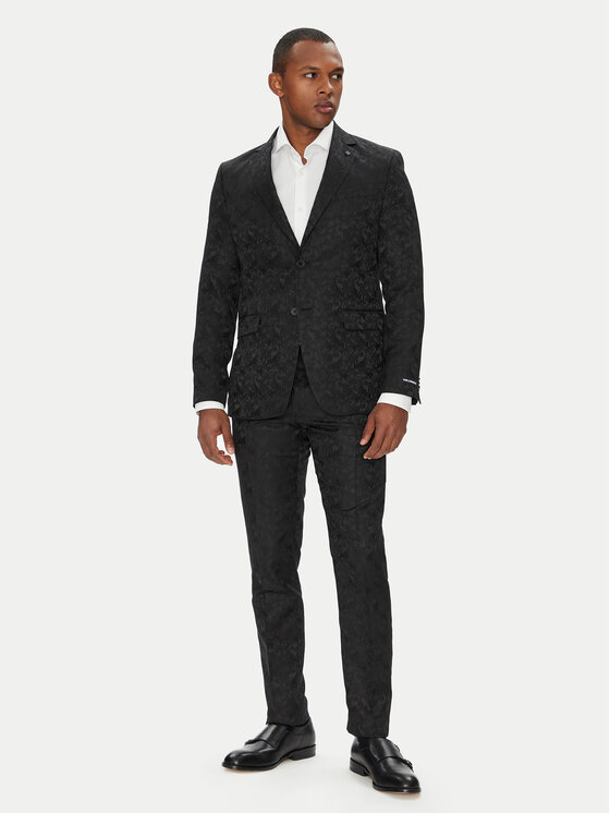 KARL LAGERFELD KARL LAGERFELD Společenské kalhoty 255002 553038 Černá Slim Fit