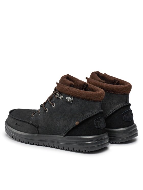 Hey Dude Hey Dude Μποτίνια Bradley Boot Leather 40189-001 Μαύρο