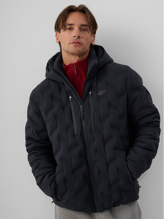 4F 4F Kurtka puchowa URBAN COMMUTER Czarny Regular Fit