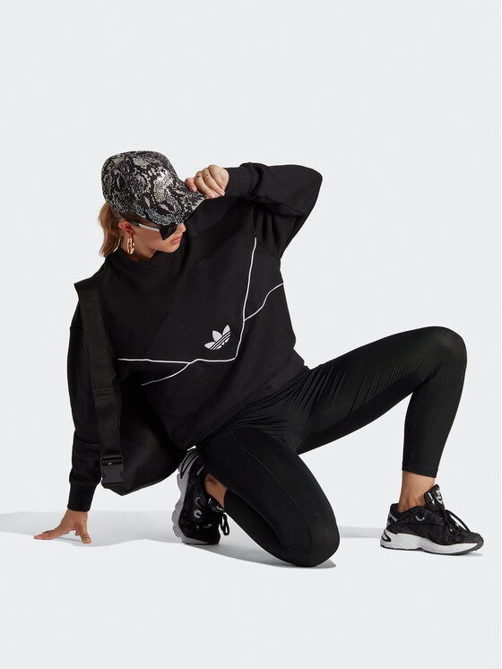 Felpa Boyfriend Crew IB5750 Nero Regular Fit