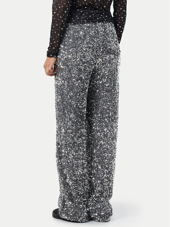Noisy May Noisy May Spodnie materiałowe Mia 27032396 Srebrny Loose Fit