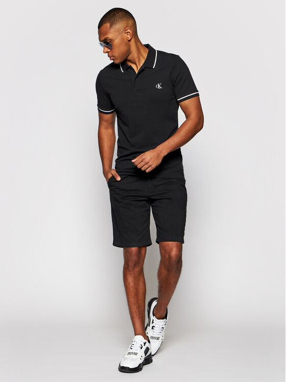 Calvin Klein Jeans Calvin Klein Jeans Tricou polo J30J315603 Negru Slim Fit