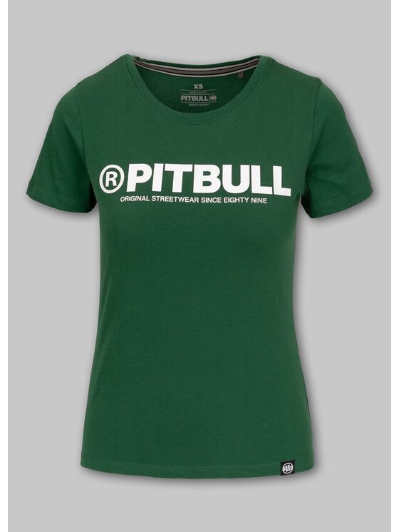 PITBULL PITBULL T-Shirt Koszulka damska PITBULL R L Zielony Regular Fit