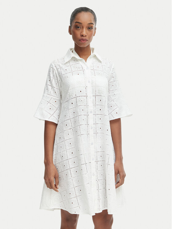 Iconique Rochie de vară Romina IC26-039 Alb Regular Fit