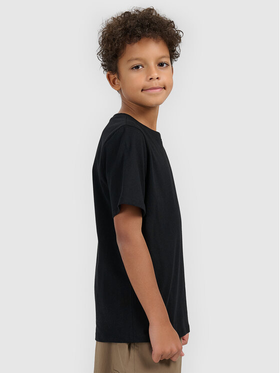 4F 4F T-Shirt BASIC+ Czarny Oversize
