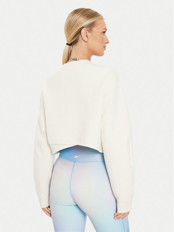 Reebok Reebok Μπλούζα Activ Coll Dreamblend Midlayer 100076297 Εκρού Relaxed Fit