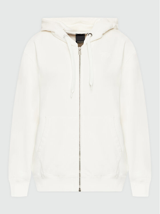 PINKO Pinko Majica dugih rukava Biscotti 1G17BC Y7SG Bijela Relaxed Fit