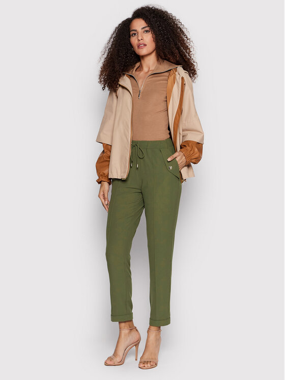 Pantaloni di tessuto TA2093 T8423 Verde Regular