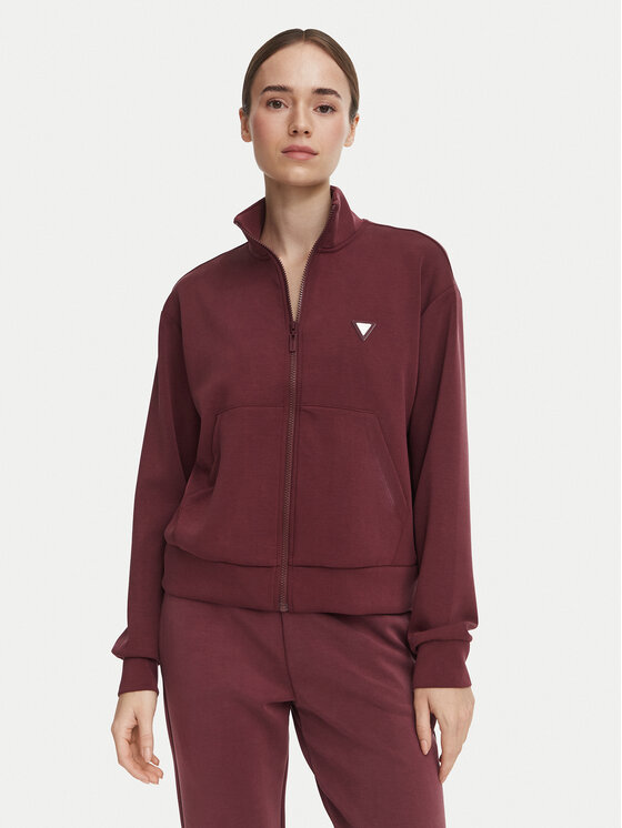 Guess Guess Mikina V6YQ17 K4313 Bordová Regular Fit