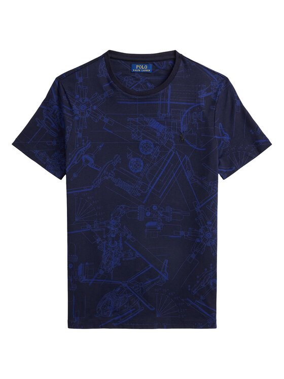 Polo Ralph Lauren Polo Ralph Lauren Tričko 710P04019001 Tmavomodrá Custom Slim Fit
