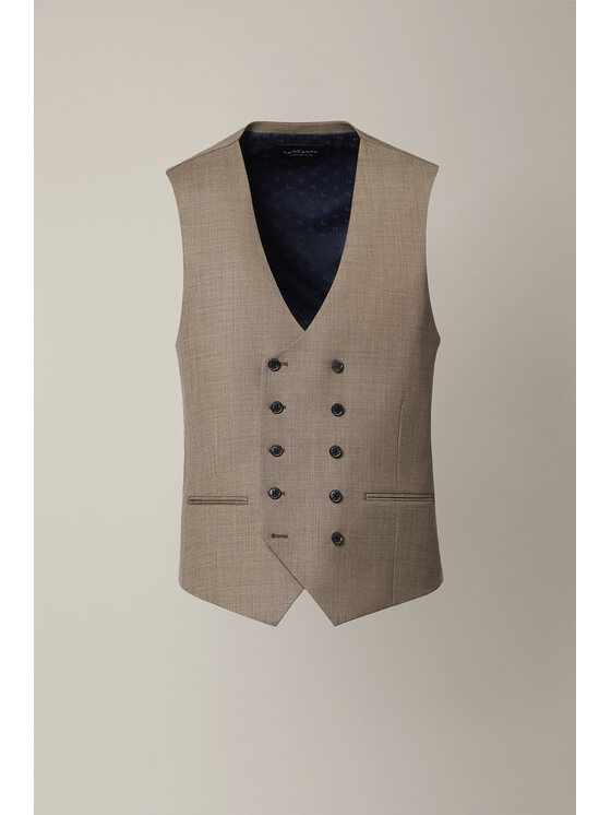 Lancerto Lancerto Kamizelka garniturowa Berja KA073126000004 Beżowy Slim Fit