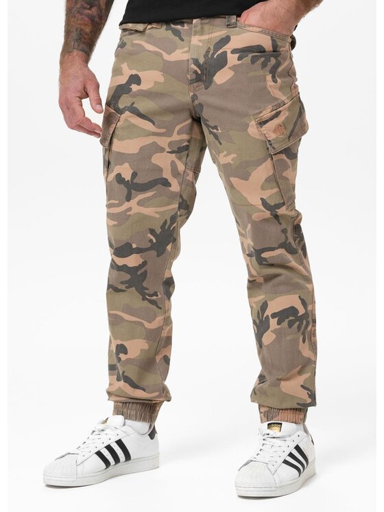 PITBULL PITBULL Spodnie dresowe Spodnie Jogger bojówki męskie SCOTT XS Kolorowy Regular Fit