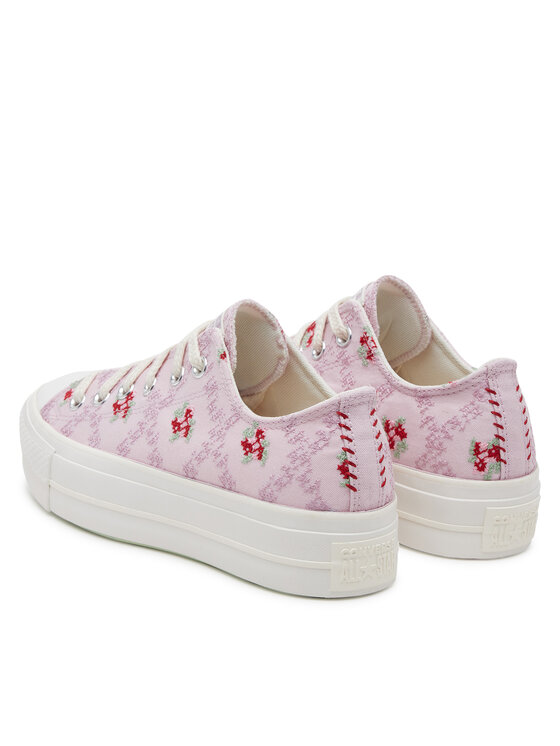 Converse Converse Trampki Chuck Taylor All Star Lift Platform Rose Cross Stitch A13660C Różowy