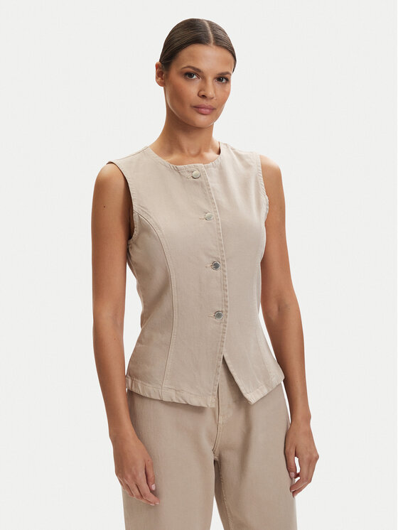 ONLY ONLY Mellény Everly 15364370 Bézs Regular Fit