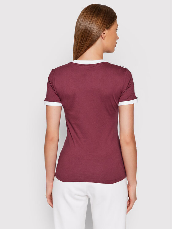 adidas T-Shirt adicolor Classics 3-Stripes H06774 Dunkelrot Regular Fit •  Modivo.de
