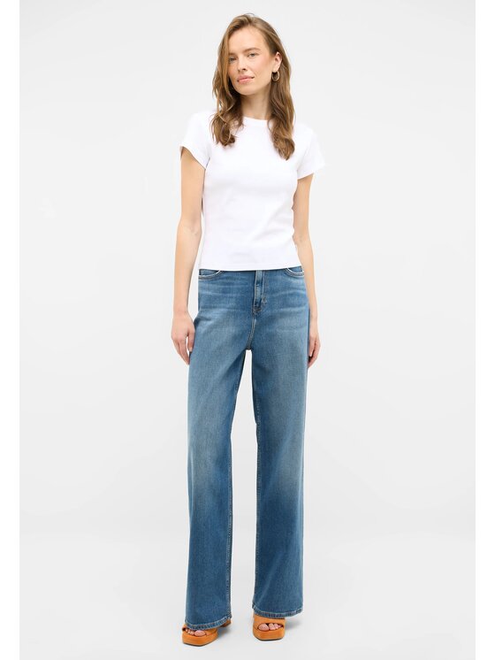 Mustang Mustang Jeansy Style Luise Wide Niebieski Wide Fit
