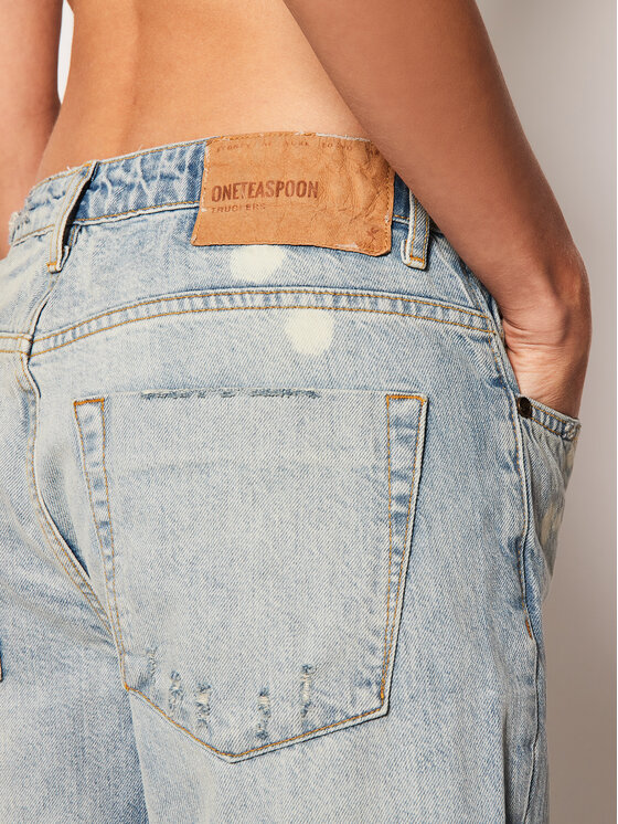 One Teaspoon One Teaspoon Jeansy Straight Fit Kansas Truckers 22929 Niebieski Regular Fit