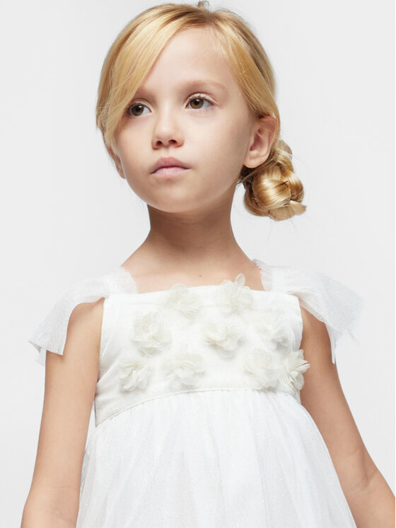 Mayoral Mayoral Elegantes Kleid 3929 Écru Regular Fit