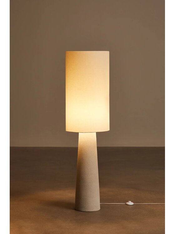 MIAhome MIAhome Lampa Lampa podłogowa Loana z lnu i włókna szklanego 140 cm Beżowy