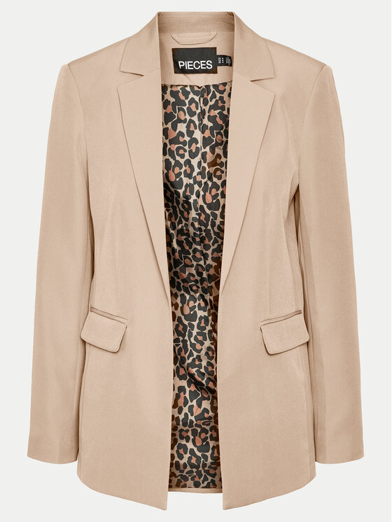 Pieces Pieces Giacca da abito Bozzy 17144884 Beige Regular Fit