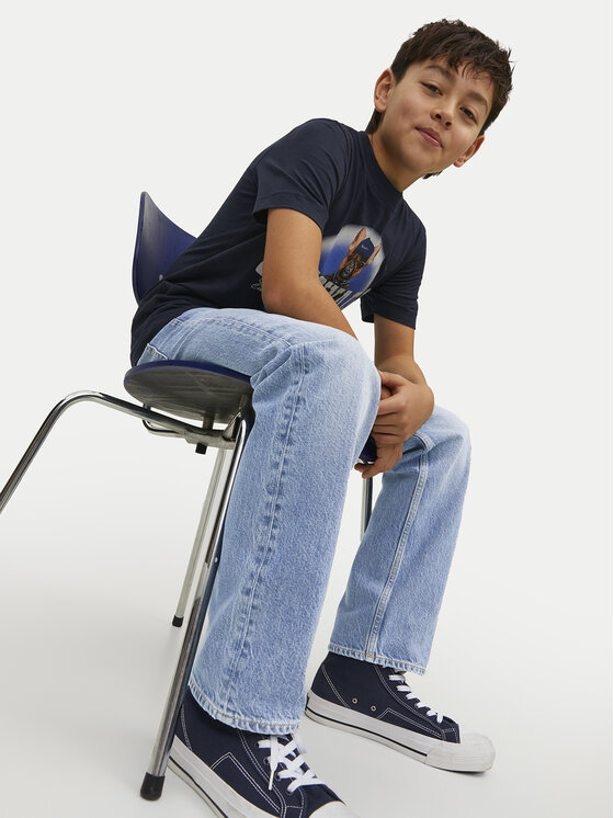 Jack & Jones Junior Jack & Jones Junior Jeansy Chris 12229486 Niebieski Relaxed Fit
