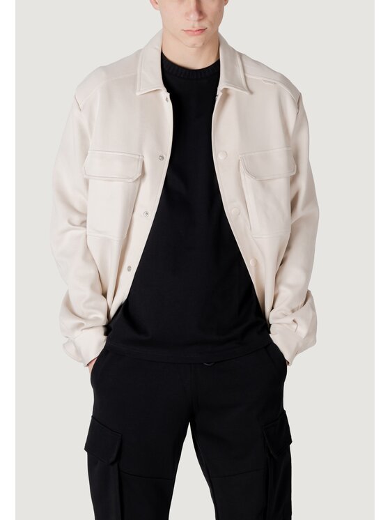 Antony Morato Antony Morato Felpa REGULAR FIT WITH LOGOED RUBBER FLAG Bianco Regular Fit