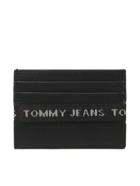 Etui pentru carduri Tommy Jeans Tjm Essential Leather Cc Holder AM0AM11219 Negru