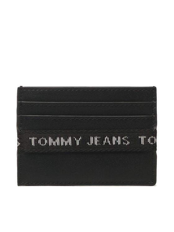 Tommy Jeans Etui za kreditne kartice Tjm Essential Leather Cc Holder AM0AM11219 Črna