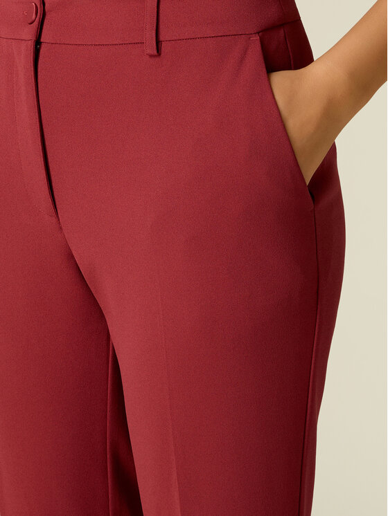 Oltre Oltre Spodnie materiałowe P079R209294N036 Bordowy Regular Fit