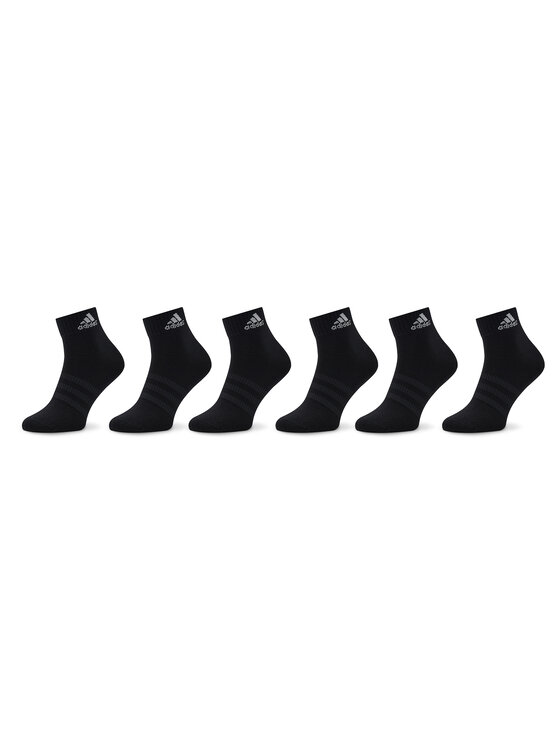 adidas adidas Set de 6 perechi de șosete medii unisex Thin And Light IC1293 Negru