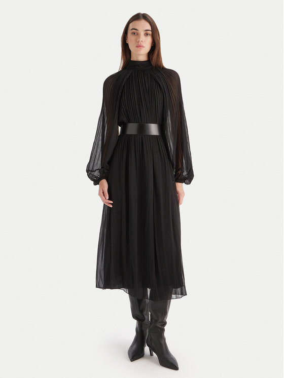 KAOS KAOS Coctailkleid RI1GX006 Schwarz Regular Fit