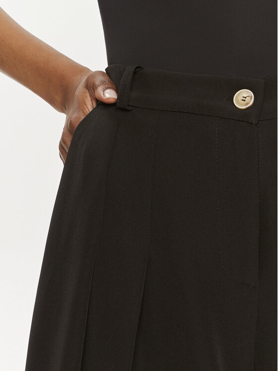 Maryley Maryley Παντελόνι Palazzo 24EB579/43NE Μαύρο Regular Fit