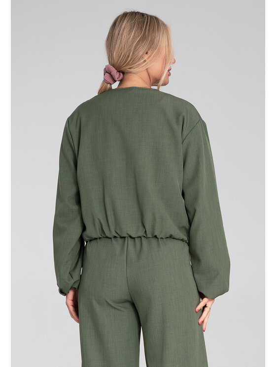 FIGL FIGL Kurtka bomber M1198 Zielony Regular Fit