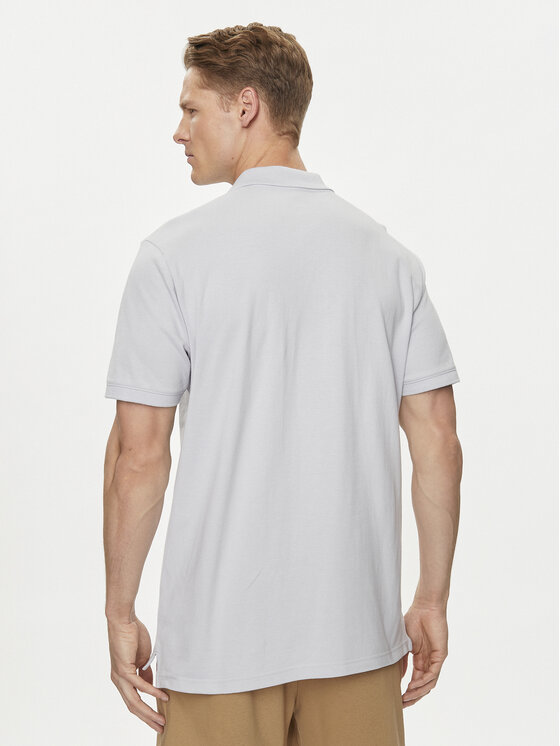 Gap Gap Тениска с яка и копчета 586306-13 Сив Regular Fit