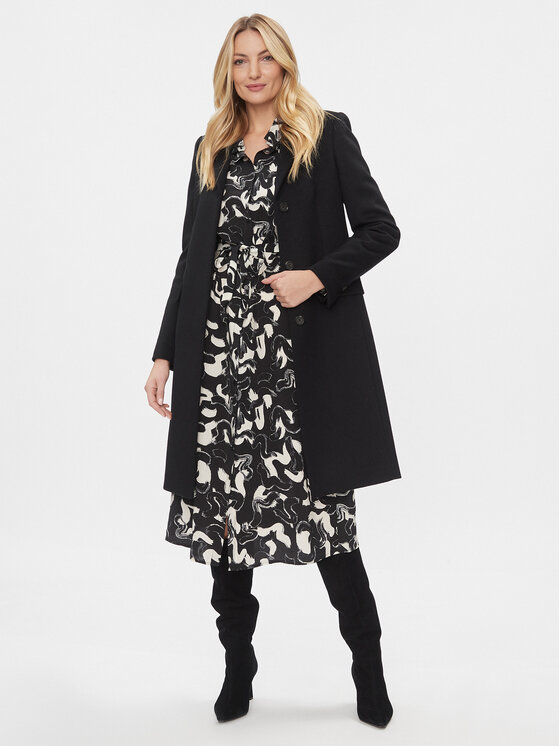 Vila Vila Hemdkleid 14088840 Schwarz Regular Fit