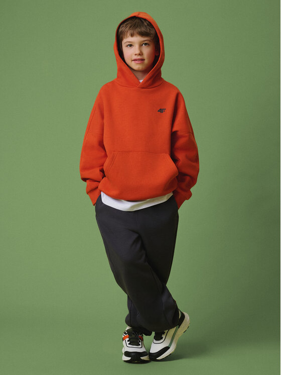 4F 4F Bluza ENJOY THE OUTDOORS Pomarańczowy Loose Fit