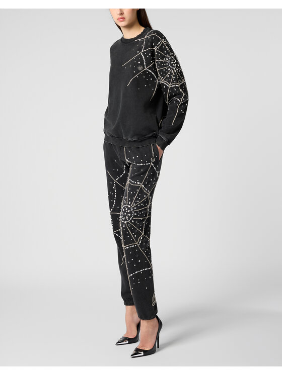 PHILIPP PLEIN PHILIPP PLEIN Bluza 29851 Czarny Regular Fit