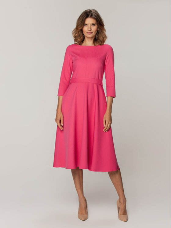 Willsoor Willsoor Sukienka koktajlowa 67555 Różowy Flared Fit