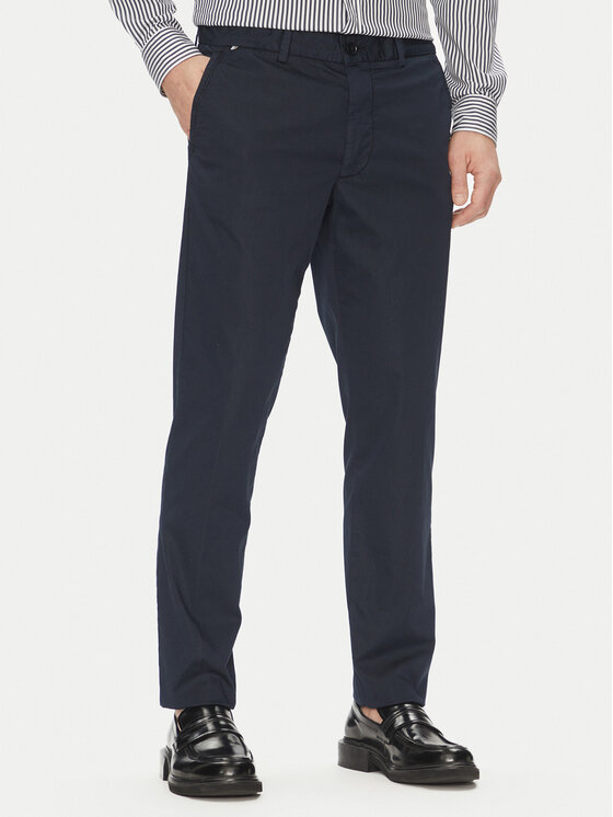 BOSS Bavlnené nohavice H-Kaiton1 50540650 Tmavomodrá Slim Fit