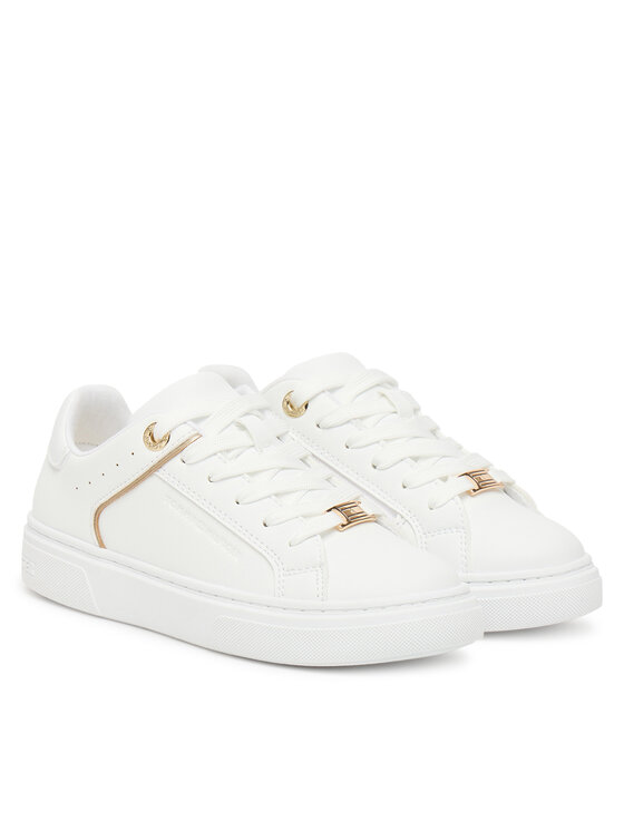 Tommy Hilfiger Tommy Hilfiger Сникърси Low Cut Lace Up Sneaker T3A9-33982-1355 S Бял