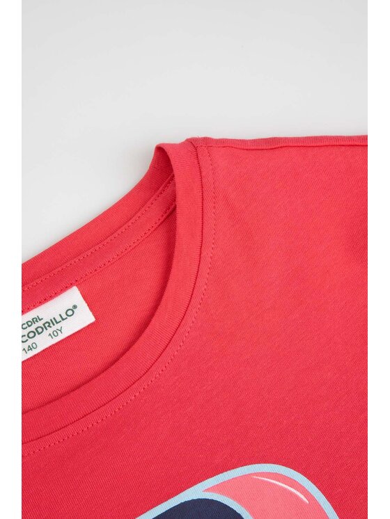Coccodrillo Coccodrillo T-Shirt WC6143203QGJ-029 Różowy Regular Fit
