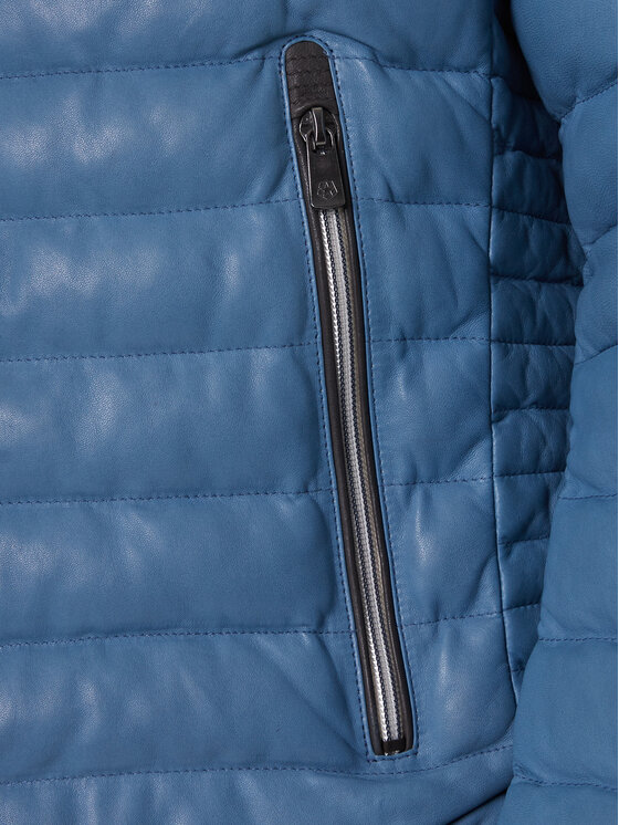 Milestone Milestone Μπουφάν δερμάτινο Cortino 531019 60515 Μπλε Regular Fit