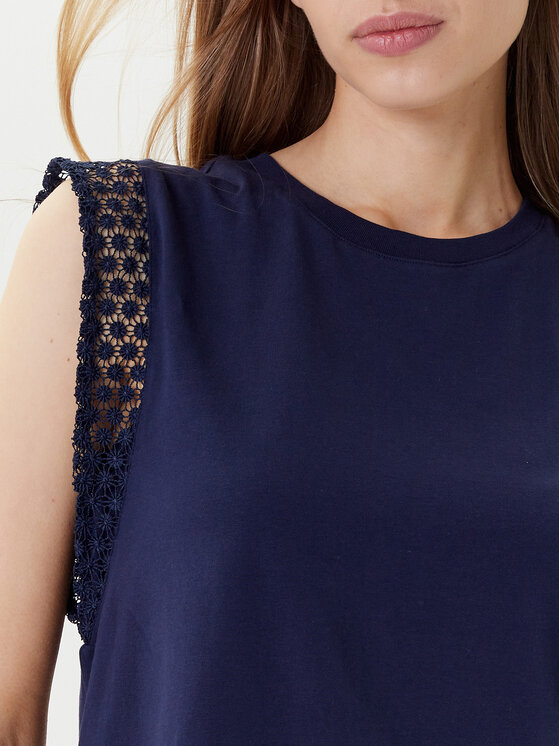 United Colors Of Benetton United Colors Of Benetton Bluză 3IFVD10AC Bleumarin Regular Fit