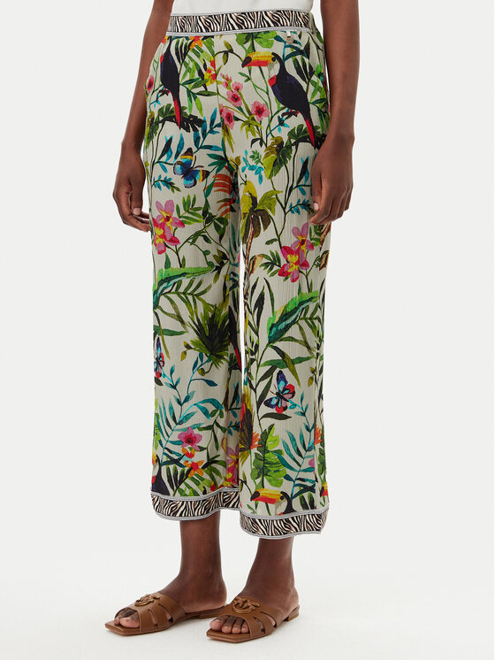 LOLA CASADEMUNT LOLA CASADEMUNT Hlače iz tkanine LS2514016 Pisana Relaxed Fit