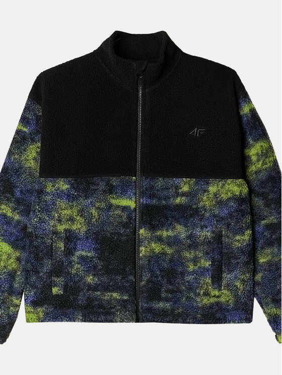 4F 4F Флісовий реглан 4FJWAW24TFLEM246 Чорний Loose Fit